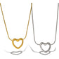 Dainty Gold Color Heat Love Pendant Collar Necklace Stainless Steel Exquisite Fashion Jewelry Best Gift for Her 2024
