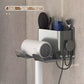 1pc Hair dryer storage rack, non perforated bathroom wall mounted bracket, bathroom air duct storage