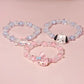 Cute Sanrio Crystal Couple Bracelet Cartoon Melody Kuromi Handmade Gift for Best Friend's Birthday