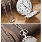 Exquisite Vintage Silver Golden Best Dad Quartz Pocket Watch Fob Chain Necklace Men's Father's Day Birthday Gift Clock