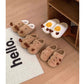 Couples Winter Home Slippers Fun Croissant Bread Design Thick Soled Anti Slip Cute Cotton Indoor Household Slipper For Men Women