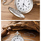 Exquisite Vintage Silver Golden Best Dad Quartz Pocket Watch Fob Chain Necklace Men's Father's Day Birthday Gift Clock