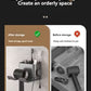 1pc Hair dryer storage rack, non perforated bathroom wall mounted bracket, bathroom air duct storage