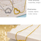 Dainty Gold Color Heat Love Pendant Collar Necklace Stainless Steel Exquisite Fashion Jewelry Best Gift for Her 2024