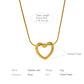 Dainty Gold Color Heat Love Pendant Collar Necklace Stainless Steel Exquisite Fashion Jewelry Best Gift for Her 2024