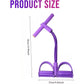 6-Tube Abdominal Resistance Bands, 38cm Portable Sit-Up Assist, TPE & NBR Foam, Perfect for Home Gym, Office, and Travel Workouts