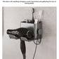 1pc Hair dryer storage rack, non perforated bathroom wall mounted bracket, bathroom air duct storage