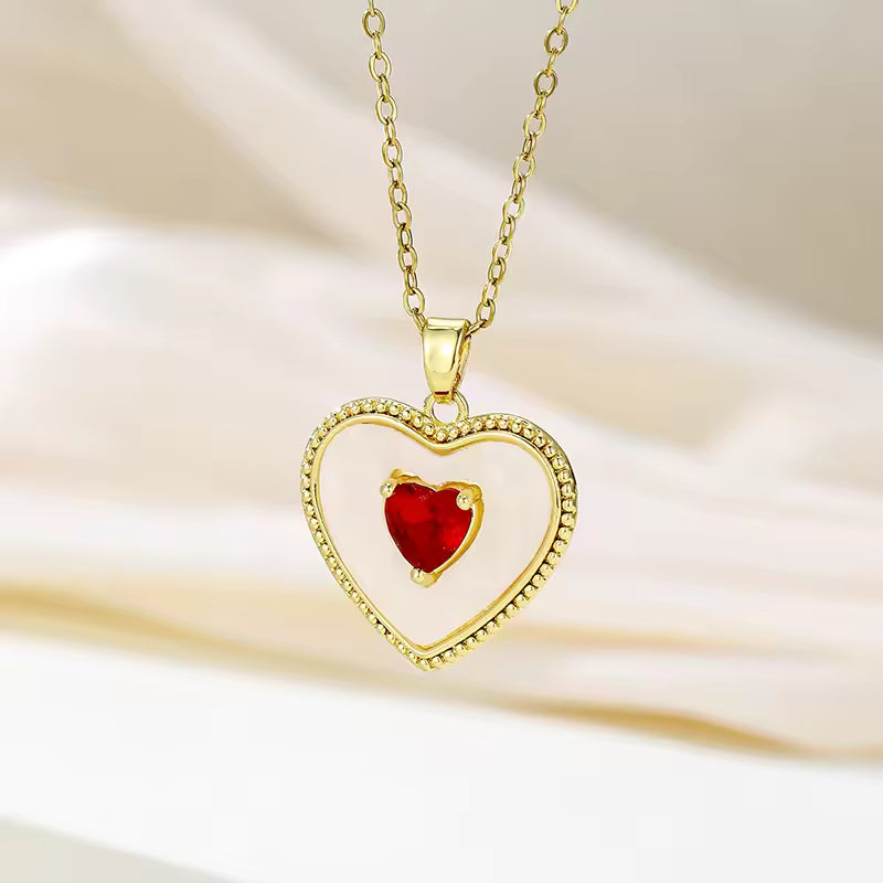 Rose Box Heart Pendant Necklace, I Love You Jewelry Gift for Mom, Wife, Lover, Daughter, Girlfriend, Christmas Best Friend