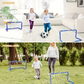 Portable Indoor/Outdoor Toy Football Goal Set44x25cm - Micro Soccer Net Pump & Ball Lightweight Kids Training Park Beach Games