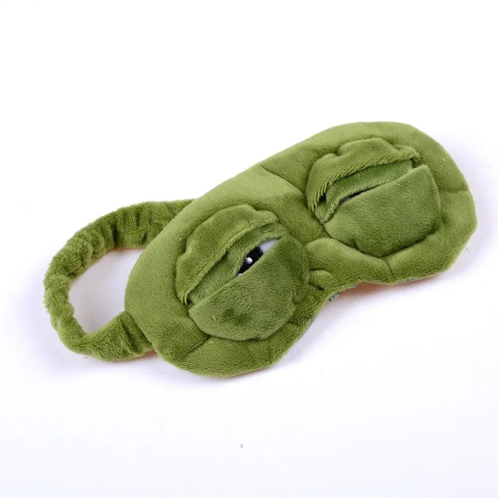 3D Frog Sleep Mask Natural Sleeping Eyeshade Women Men Creative Cartoon Soft Portable Blindfold Travel Office Eyepatch