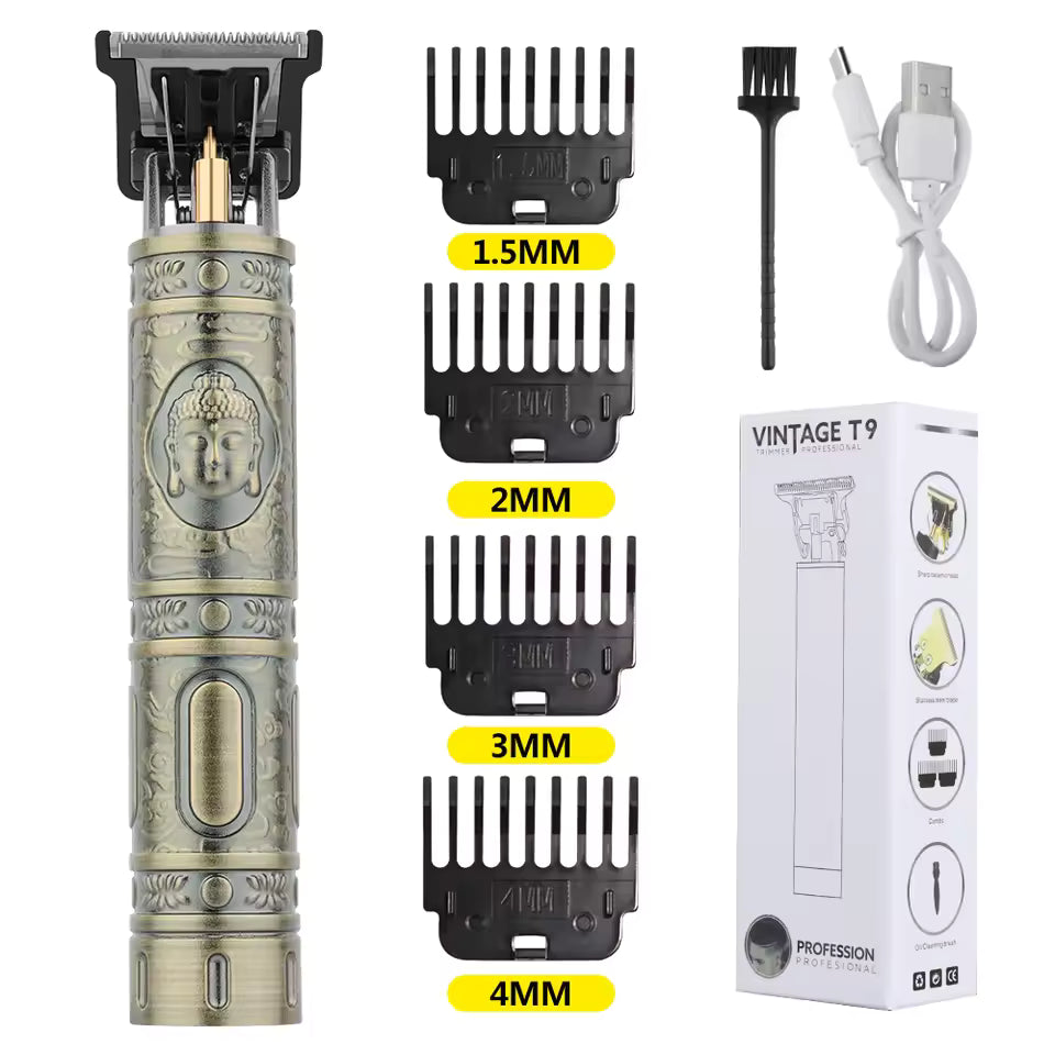 Retro T9 Original Haircutting Machine Set Jacket Trimmer Men's Electric Shaver Male Lence Professional Barber Shaver for Sensitive Areas