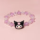 Cute Sanrio Crystal Couple Bracelet Cartoon Melody Kuromi Handmade Gift for Best Friend's Birthday