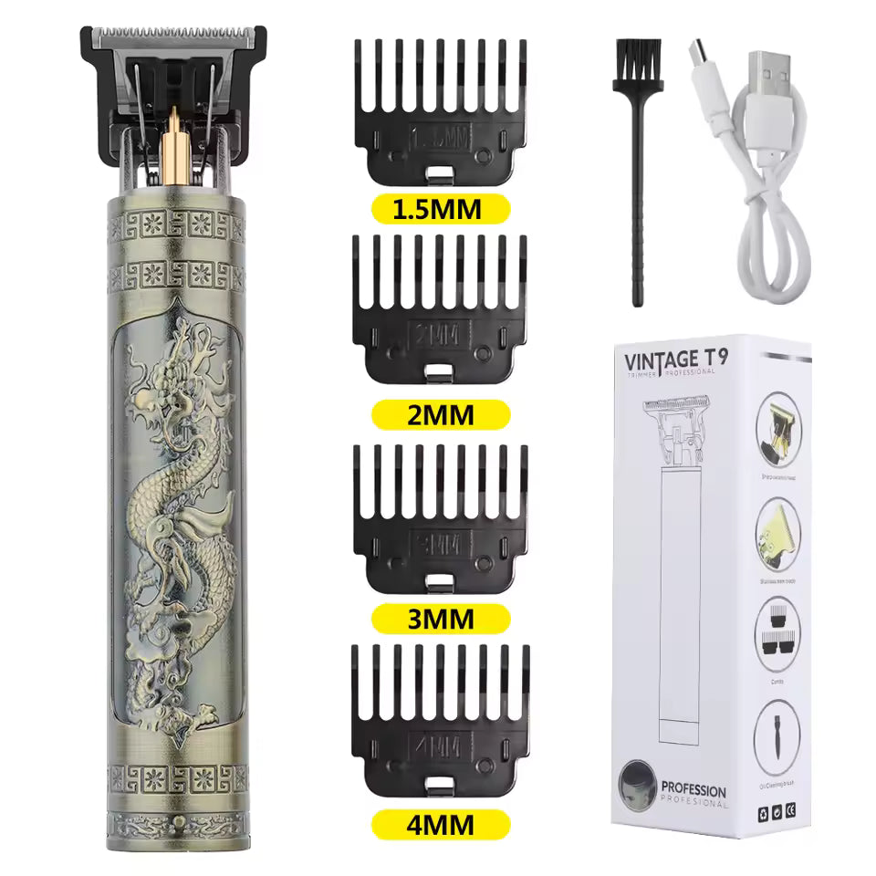 Retro T9 Original Haircutting Machine Set Jacket Trimmer Men's Electric Shaver Male Lence Professional Barber Shaver for Sensitive Areas