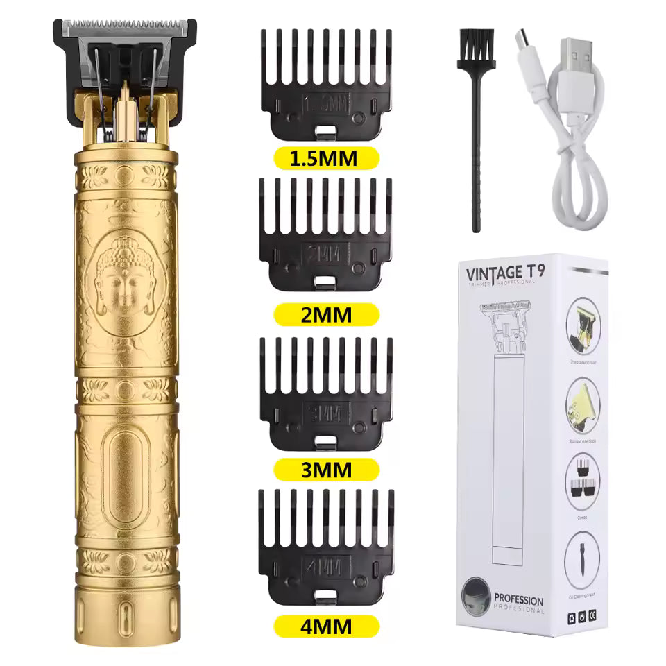 Retro T9 Original Haircutting Machine Set Jacket Trimmer Men's Electric Shaver Male Lence Professional Barber Shaver for Sensitive Areas
