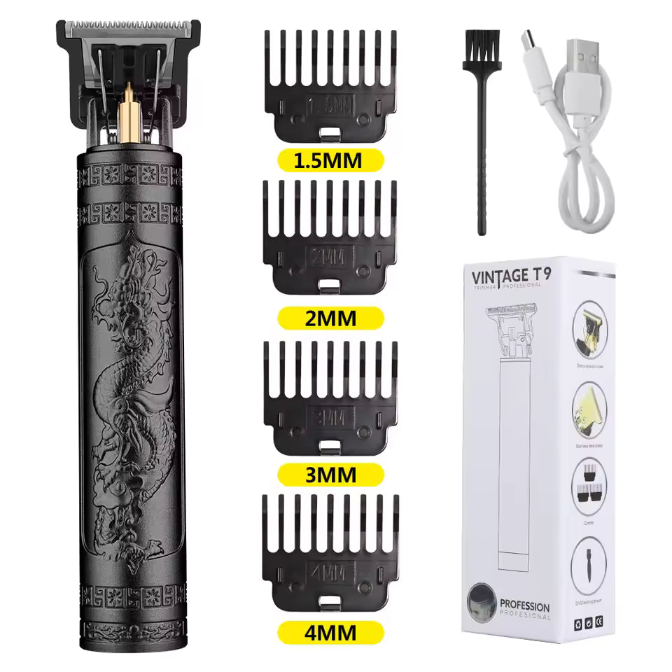 Retro T9 Original Haircutting Machine Set Jacket Trimmer Men's Electric Shaver Male Lence Professional Barber Shaver for Sensitive Areas
