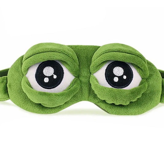3D Frog Sleep Mask Natural Sleeping Eyeshade Women Men Creative Cartoon Soft Portable Blindfold Travel Office Eyepatch