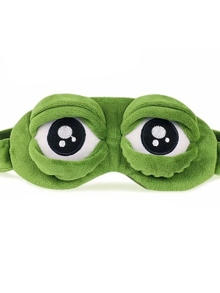 3D Frog Sleep Mask Natural Sleeping Eyeshade Women Men Creative Cartoon Soft Portable Blindfold Travel Office Eyepatch