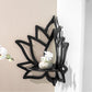Wooden Lotus Hollow Decorative Rack Aromatherapy Organiser Essential Oil Candle Holder Wall Mounted Shelf Corner Shelf