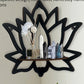 Wooden Lotus Hollow Decorative Rack Aromatherapy Organiser Essential Oil Candle Holder Wall Mounted Shelf Corner Shelf