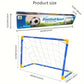 Portable Indoor/Outdoor Toy Football Goal Set44x25cm - Micro Soccer Net Pump & Ball Lightweight Kids Training Park Beach Games