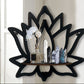 Wooden Lotus Hollow Decorative Rack Aromatherapy Organiser Essential Oil Candle Holder Wall Mounted Shelf Corner Shelf