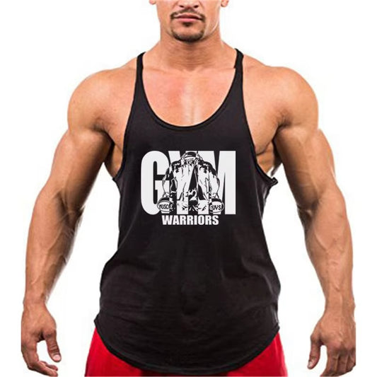 Gym Bodybuilding Tank Top Fashion Y-Back Suspender Vest Cotton Breathable Sleeveless Singlet Men's Fitness Muscle Sports Shirt