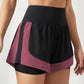 Breathable 2-in-1 Workout Shorts for Women, High Waist, Double Layer, Running, Gym, Athletic, Sports Shorts with Mesh Trim