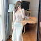 summer sexy hollowed-out blouse round collar lace shirt woman