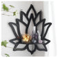 Wooden Lotus Hollow Decorative Rack Aromatherapy Organiser Essential Oil Candle Holder Wall Mounted Shelf Corner Shelf