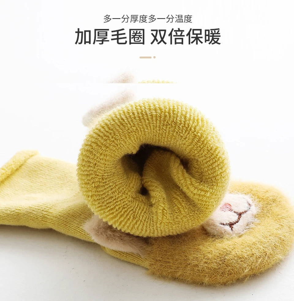 Baby Winter Cotton Anti Slip Long Socks Kid Child Toddler New born Infant Boy Girl Warm Terry Thick Thermal Animal Knee High Sock