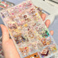 5Sheets Cartoon HelloKitty Rilakkuma Stickers Cartoon Anime Die-cutting Flashing Laser Sticker Decals DIY Handbooks Decoration