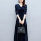 2024 Vintage Long Sleeve Women Sexy Midi Dresses Autumn Winter Velvet Thick Warm Dress Elegant Bodycon Party Night Maxi Vestidos
