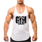 Gym Bodybuilding Tank Top Fashion Y-Back Suspender Vest Cotton Breathable Sleeveless Singlet Men's Fitness Muscle Sports Shirt