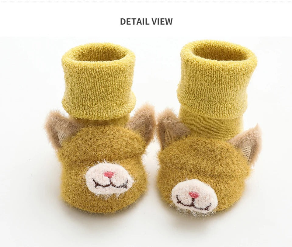 Baby Winter Cotton Anti Slip Long Socks Kid Child Toddler New born Infant Boy Girl Warm Terry Thick Thermal Animal Knee High Sock