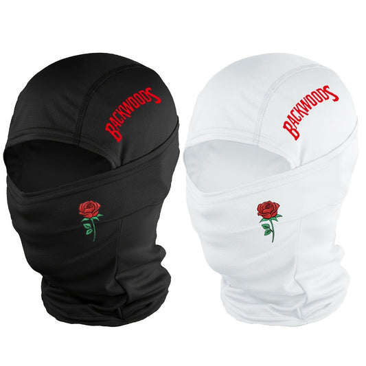 1pc/2pcs optional - Rose BackWOODS printed balaclava hat windproof dustproof breathable - unisex outdoor sports full face mask