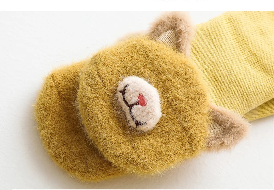 Baby Winter Cotton Anti Slip Long Socks Kid Child Toddler New born Infant Boy Girl Warm Terry Thick Thermal Animal Knee High Sock