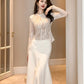 summer sexy hollowed-out blouse round collar lace shirt woman