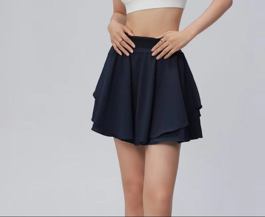 Yoga Short Skirt Anti-exposure High Waist Slimming Skirt for Women in Summer Wear Two-piece Outdoor Running Sports Skirt