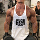 Gym Bodybuilding Tank Top Fashion Y-Back Suspender Vest Cotton Breathable Sleeveless Singlet Men's Fitness Muscle Sports Shirt
