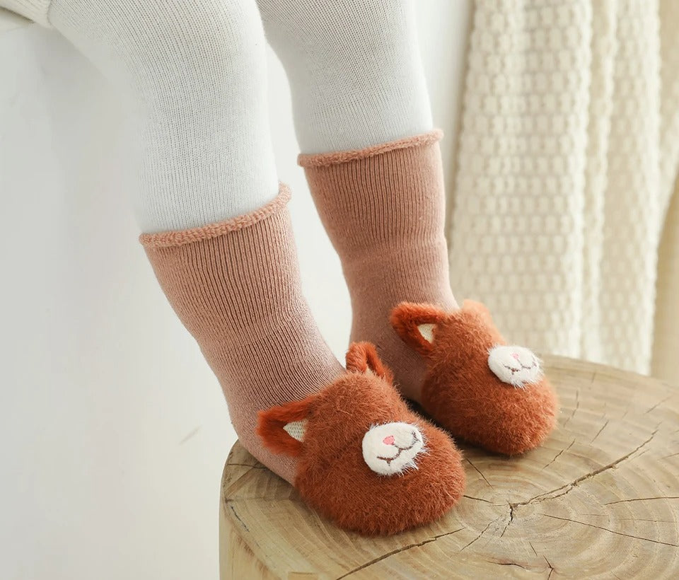 Baby Winter Cotton Anti Slip Long Socks Kid Child Toddler New born Infant Boy Girl Warm Terry Thick Thermal Animal Knee High Sock