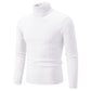 New Men's High Neck Sweater Solid Color Pullover Knitted Warm Casual Turtleneck Sweatwear Woolen Mens Winter Outdoor Tops