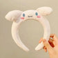 Kawaii Headband Sanrio My Melody Kuromi Cinnamoroll Pompom Purin Hair Accessories Anime Cute Cartoon Plush Headdress Girls Gift