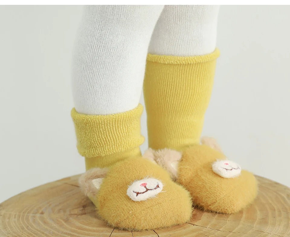 Baby Winter Cotton Anti Slip Long Socks Kid Child Toddler New born Infant Boy Girl Warm Terry Thick Thermal Animal Knee High Sock