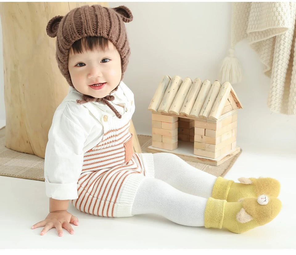 Baby Winter Cotton Anti Slip Long Socks Kid Child Toddler New born Infant Boy Girl Warm Terry Thick Thermal Animal Knee High Sock