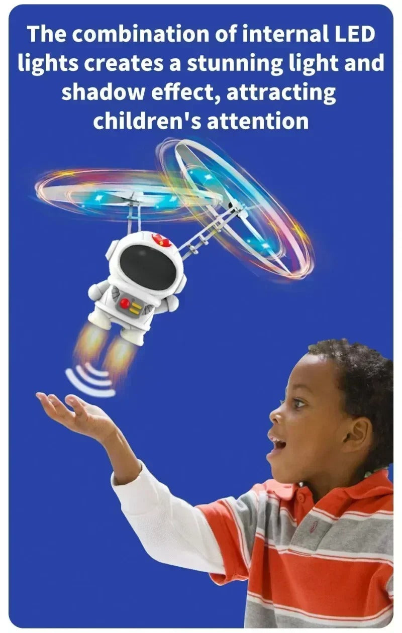 Creative Mini Astronaut Drone Cartoon Spaceman Flying Robot Toys with USB Charging Hand Control Helicopter Kids Gift