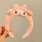 Kawaii Headband Sanrio My Melody Kuromi Cinnamoroll Pompom Purin Hair Accessories Anime Cute Cartoon Plush Headdress Girls Gift