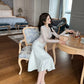 summer sexy hollowed-out blouse round collar lace shirt woman