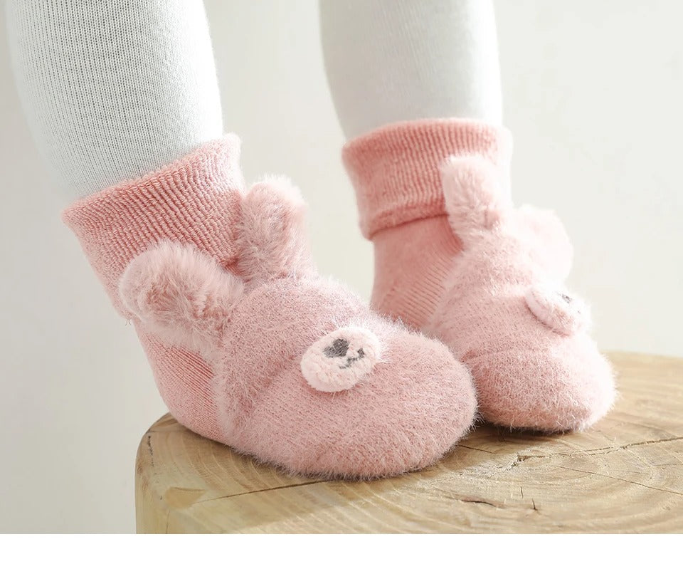Baby Winter Cotton Anti Slip Long Socks Kid Child Toddler New born Infant Boy Girl Warm Terry Thick Thermal Animal Knee High Sock